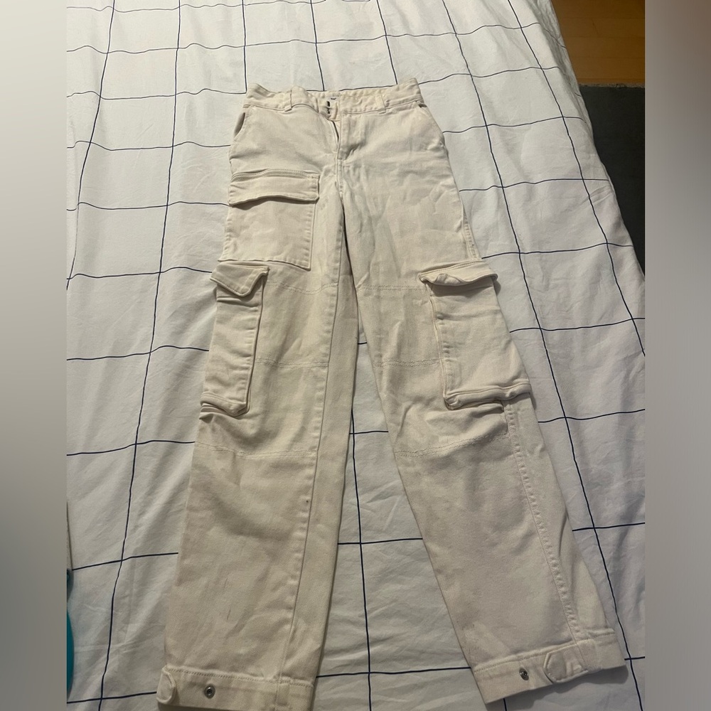 TNA Beige Cargo Pants size 0